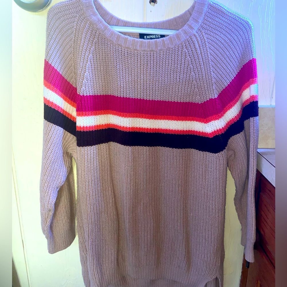 Express Sweater size small color-block knit